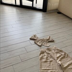 Elegant Beige Women's Wide Leg Jumpsuit